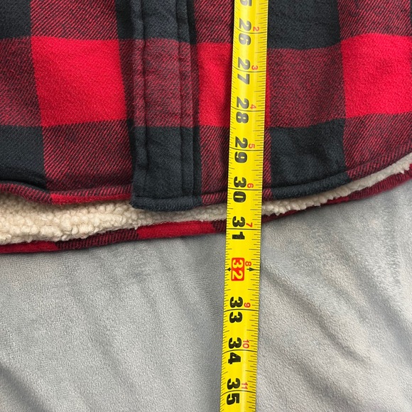 Polo Ralph Lauren Men's Classic-Fit Fleece-Lined Red Plaid Overshirt, Size Large - Picture 7 of 8